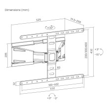 TV SET ACC WALL MOUNT 43-90" / WM-90ST-02 GEMBIRD TV SET ACC WALL MOUNT 43-90" / WM-90ST-02 GEMBIRD