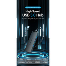 Įvesties / išvesties šakotuvas 4 viename USB 3.0 / 0,5M CHLBD VENTIONE