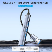 I / O HUB 4-IN-1 USB 3.0 MINI / 0.15M CKOHB VENTION I / O HUB 4-IN-1 USB 3.0 MINI / 0.15M CKOHB VENTION