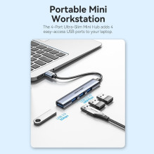 Įvesties / išvesties šakotuvas 4 viename USB 3.0 MINI / 0,15 m CKOHB VENTION Įvesties / išvesties šakotuvas 4 viename USB 3.0 MINI / 0,15 m CKOHB VENTION
