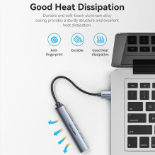 Įvesties / išvesties šakotuvas 4 viename USB 3.0 MINI / 0,15 m CKOHB VENTION Įvesties / išvesties šakotuvas 4 viename USB 3.0 MINI / 0,15 m CKOHB VENTION
