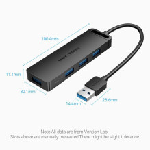 Įvesties / išvesties šakotuvas 5 viename USB 3.0 / 0,15 m CHLBB VENTIONE Įvesties / išvesties šakotuvas 5 viename USB 3.0 / 0,15 m CHLBB VENTIONE