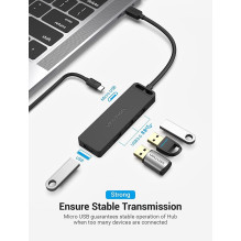Įvesties / išvesties šakotuvas 5 viename USB-C / 0,15 m TGKBB VENTION Įvesties / išvesties šakotuvas 5 viename USB-C / 0,15 m TGKBB VENTION