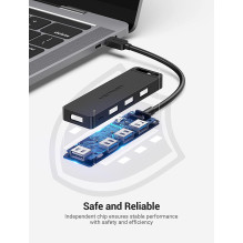Įvesties / išvesties šakotuvas 5 viename USB-C / 0,15 m TGKBB VENTION Įvesties / išvesties šakotuvas 5 viename USB-C / 0,15 m TGKBB VENTION