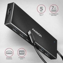 I / O HUB USB-C 7PORT FLAT / 0.3M HUE-F7C AXAGON