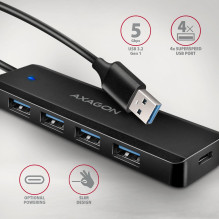 Įvesties / išvesties šakotuvas USB kelioninis / 0,19 m HUE-C1A AXAGON