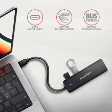 I / O HUB USB-C TRAVEL / 0.19M HUE-C1C AXAGON