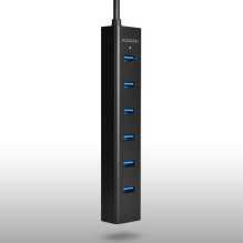 I / O HUB USB3.0 7 PORT ĮKROVIMAS / W / AC 1,2M HUE-SA7BP AXAGON
