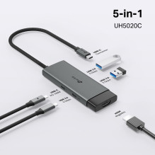 Įvesties / išvesties šakotuvas USB-C 5 prievadų / UH5020C TP-LINK Įvesties / išvesties šakotuvas USB-C 5 prievadų / UH5020C TP-LINK
