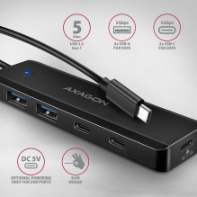 I / O HUB USB-C TRAVEL / 0.19M HUE-C2C AXAGON