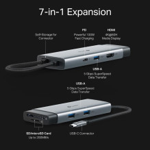 Įvesties / išvesties šakotuvas USB-C 7 prievadų / UH7021C TP-LINK