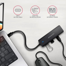 I / O HUB USB-C TRAVEL / 0.19M HUE-C2C AXAGON