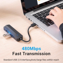 I / O HUB USB2.0 3PORT / 0.15M CHPBB VENTION