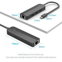 I / O HUB 5-IN-1 USB-C / 0.15M TGOBB VENTION I / O HUB 5-IN-1 USB-C / 0.15M TGOBB VENTION