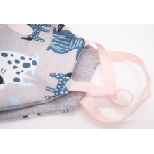 - Kids face Mask Cotton Size 3-5 Funny animal Grey - Kids face Mask Cotton Size 3-5 Funny animal Grey