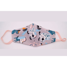 - Kids face Mask Cotton Size 3-5 Funny animal Grey - Kids face Mask Cotton Size 3-5 Funny animal Grey