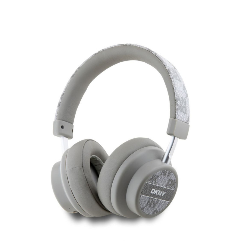 DKNY - DKNY PU Leather Checkered Pattern Wireless Headphone Biege