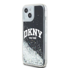 DKNY DKNY skysto blizgučio dėklas su dideliu logotipu iPhone 14 / 15 / 13 telefonui – juodas DKNY DKNY skysto blizgučio dėklas su dideliu logotipu iPhone 14 / 15 / 13 telefonui – juodas