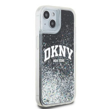 DKNY DKNY skysto blizgučio dėklas su dideliu logotipu iPhone 14 / 15 / 13 telefonui – juodas DKNY DKNY skysto blizgučio dėklas su dideliu logotipu iPhone 14 / 15 / 13 telefonui – juodas