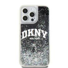 DKNY DKNY Liquid Glitter Big Logo iPhone 14 Pro Max Case - Black