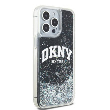 DKNY DKNY Liquid Glitter Big Logo iPhone 14 Pro Max Case - Black