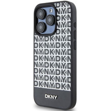 DKNY DKNY Leather Printed Pattern Metal Logo MagSafe Case for iPhone 15 Pro Max - Black DKNY DKNY Leather Printed Pattern Metal Logo MagSafe Case for iPhone 15 Pro Max - Black