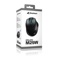 Sharkoon OfficePal M25W optiskā pele 6 pogas 4.000 DPI Black