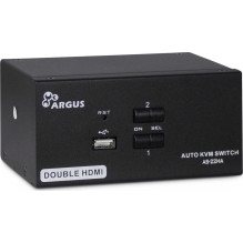 Jungiklis Inter-Tech „Intertech IPC KVM“ jungiklis AS-22HA HDMI / metalinis įėjimas