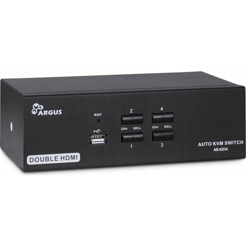 Jungiklis Inter-Tech „Intertech IPC KVM“ jungiklis AS-42HA HDMI / metalinis įėjimas