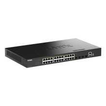Switch D-Link SmartPro DGS-1530-28P - Smart switch - 24 x 10 / 100 / 1000 (PoE+) + 4 x 10 Gigabit SFP+ - Rack-mount desk Switch D-Link SmartPro DGS-1530-28P - Smart switch - 24 x 10 / 100 / 1000 (PoE+) + 4 x 10 Gigabit SFP+ - Rack-mount desk