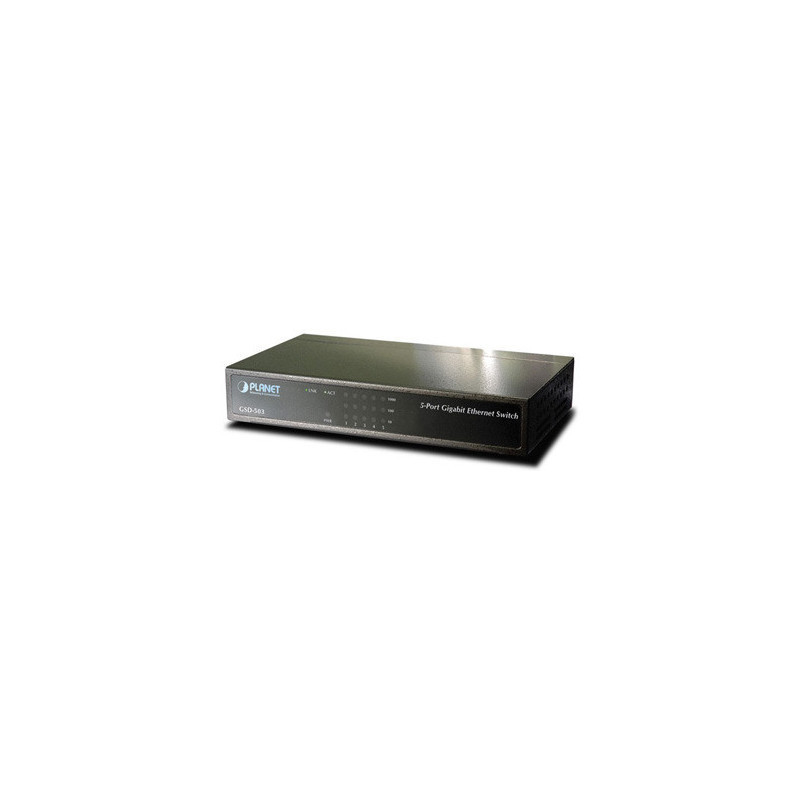 PLANET 5-Port 10 / 100 / 1000Mbps Gigabit Ethernet switch