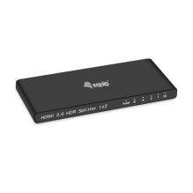 HDMI sadalītājs Equip Equip 2.0 2 porti Ultra Slim 4K / 60Hz Black