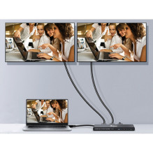 HDMI sadalītājs Equip Equip 2.0 2 porti Ultra Slim 4K / 60Hz Black