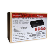 HDMI sadalītājs Equip Equip 2.0 2 porti Ultra Slim 4K / 60Hz Black