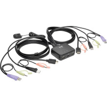 Eaton 2-portu USB / HD kabelis KVM jungiklis su audio / video