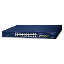 Switch Planet PLANET IPv4 / IPv6, 24-portu pārvaldāms L2 / L4 Gigabit Ethernet slēdzis (10 / 100 / 1000) 1U Blue