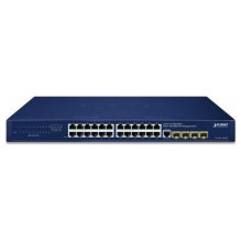 Switch Planet PLANET IPv4 / IPv6, 24-portu pārvaldāms L2 / L4 Gigabit Ethernet slēdzis (10 / 100 / 1000) 1U Blue