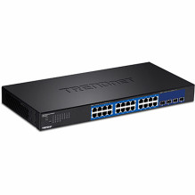 TRENDnet komutatorius, 28 prievadų, valdomas „WebSmart“, 19 colių 10GSFP+ TRENDnet komutatorius, 28 prievadų, valdomas „WebSmart“, 19 colių 10GSFP+