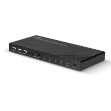 LINDY 4 Port HDMI 18G, USB 2.0 ir Audio KVM jungiklis
