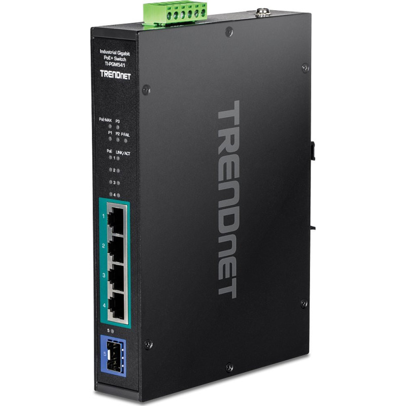 Switch TRENDnet Trendnet TI-PGM541 Gigabit Ethernet network connection (10 / 100 / 1000) Black