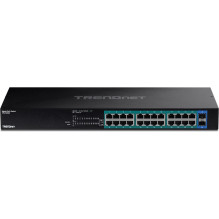 TRENDnet 26 prievadų Gigabit PoE+ jungiklis (380W) TRENDnet 26 prievadų Gigabit PoE+ jungiklis (380W)