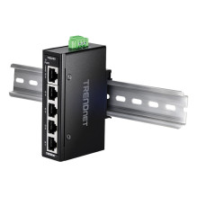 TRENDnet 5 prievadų pramoninis greitasis Ethernet DIN bėgelio mini jungiklis TRENDnet 5 prievadų pramoninis greitasis Ethernet DIN bėgelio mini jungiklis