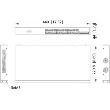 Switch Hikvision SWITCH DS-3E1528-SI-24T4F 24 PORTŲ SFP jungiklis Switch Hikvision SWITCH DS-3E1528-SI-24T4F 24 PORTŲ SFP jungiklis