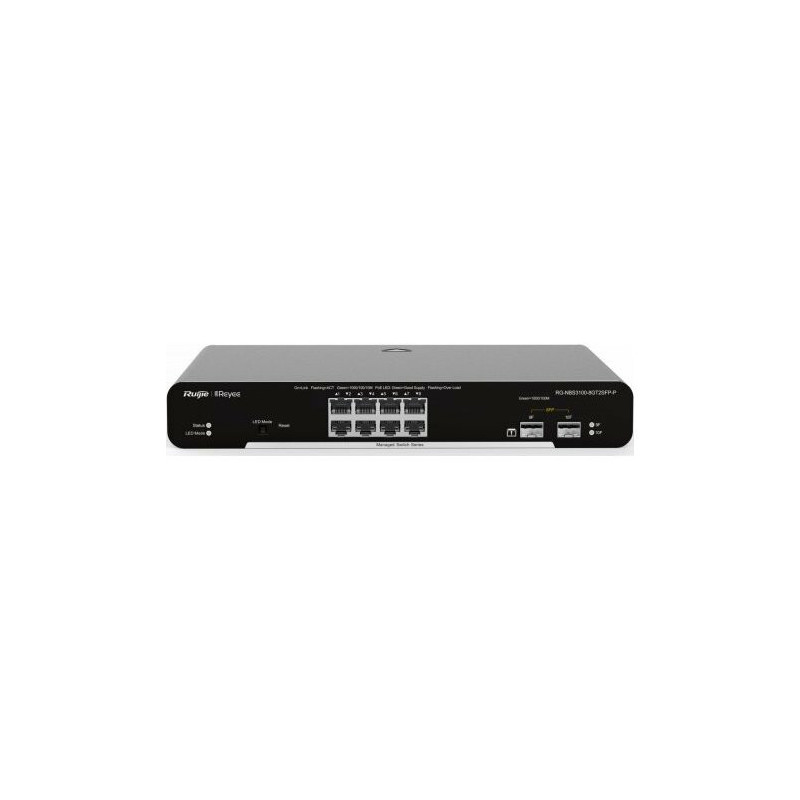 Managed switch Reyee 8-port 1GBIT + 2-port uplink SFP 1GBIT , L2 , Metal desktop case (RG-NBS3100-8GT2SFP)