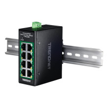 TRENDnet 8 portu rūpnieciskais ātrās Ethernet PoE+ DIN sliedes pārslēdzējs TRENDnet 8 portu rūpnieciskais ātrās Ethernet PoE+ DIN sliedes pārslēdzējs