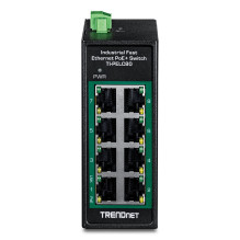 TRENDnet 8 portu rūpnieciskais ātrās Ethernet PoE+ DIN sliedes pārslēdzējs TRENDnet 8 portu rūpnieciskais ātrās Ethernet PoE+ DIN sliedes pārslēdzējs