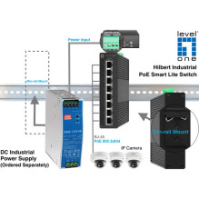 Switch LevelOne LevelOne IGS-2108P Managed L2 Gigabit Ethernet (10 / 100 / 1000) Network Connection with PoE Black