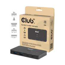 Pārslēdzējs Club 3D Club3D KVM pārslēdzējs 4K60Hz 2x USB-C HDMI / 3xUSB / USB-C 100W PD Pārslēdzējs Club 3D Club3D KVM pārslēdzējs 4K60Hz 2x USB-C HDMI / 3xUSB / USB-C 100W PD