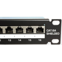 TRENDnet 16 prievadų Cat6A neekranuotas jungiamasis skydelis (10 colių pločio) TRENDnet 16 prievadų Cat6A neekranuotas jungiamasis skydelis (10 colių pločio)