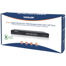 Valdomas Intellinet Tinklo sprendimai GIGABIT komutatorius 16x RJ45 PoE+ / 2 SFP lizdai (561198) Valdomas Intellinet Tinklo sprendimai GIGABIT komutatorius 16x RJ45 PoE+ / 2 SFP lizdai (561198)